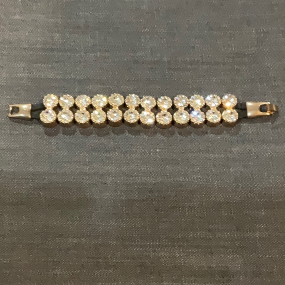 Women’s rhinestone leather bracelet - Gem